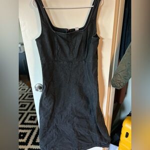 Old Navy Black Denim Midi Dress